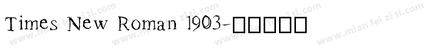Times New Roman 1903字体转换